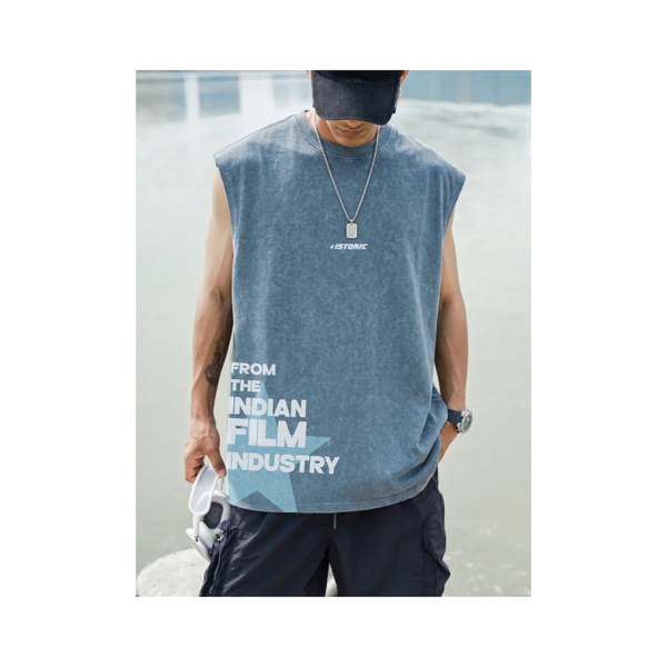 The Industry Tank - Vintage Blue Stone Wash